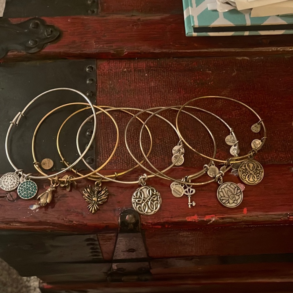 Alex & Ani Charm Bangle Bracelets (Bundle of 7!)